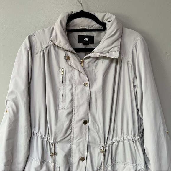 H&M Full Zip Hooded Rain Jacket Parka - Picture 4 of 7